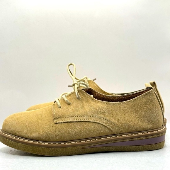 Shoes - NWOT Unbranded Tan Suede Loafers Eur Size 37 US Women’s 6.5-7